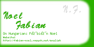 noel fabian business card